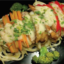 GRILLED CHICKEN WITH SPAGHETTI